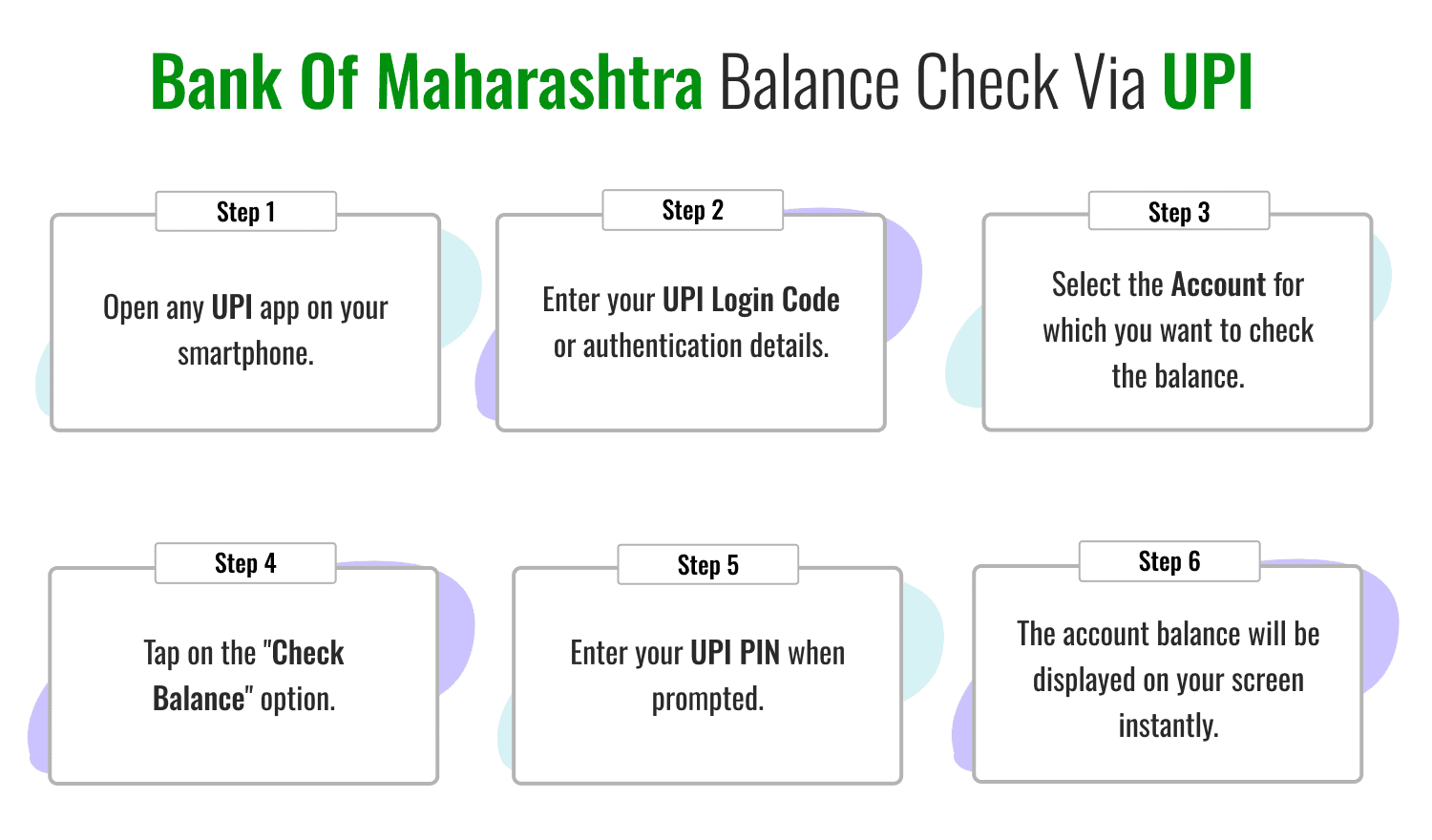 Bank Of Maharashtra Balance Check Via UPI